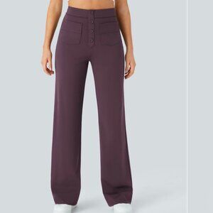 Casual stretchy straight leg pants